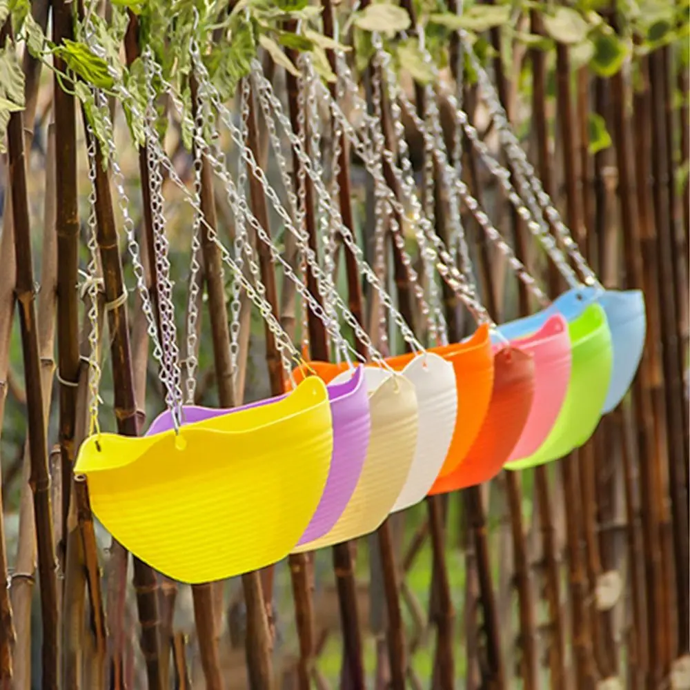 1 Pz Appeso Vaso Di Piante In Resina Cesto Di Fiori Porta Fiori Gondola Decorazione Della Casa Countyard Garden Outdoor Suppies