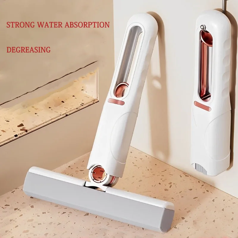 

Foldable Mini Mop No Hand Wash Sponge Mop Kitchen Bathroom Multipurpose Cleaning Broom Car Portable Household Cleaning Tool