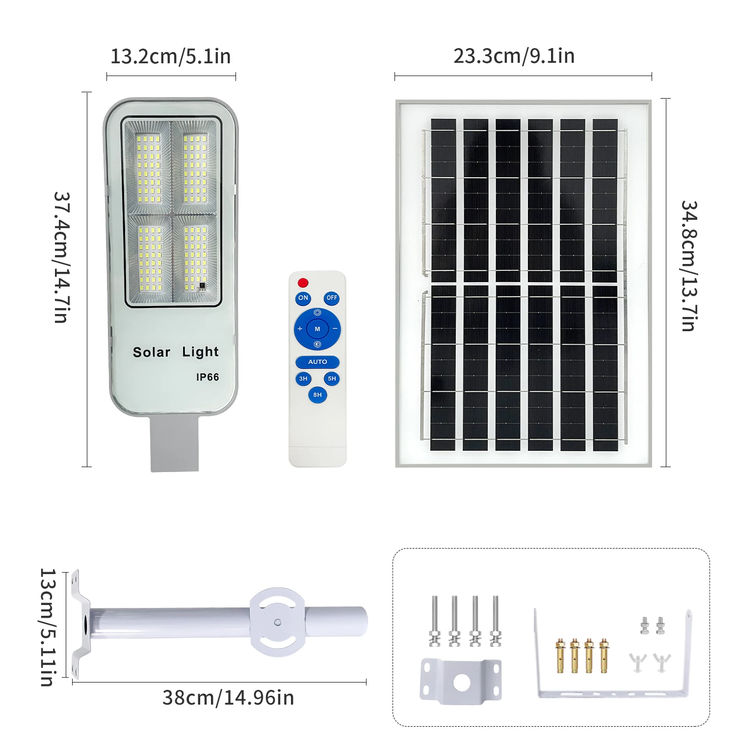 ? 태양광 가로등 야외 5000mAh 리튬 배터리 고휘도 LED 정원 마당 통로용 태양열 가로등