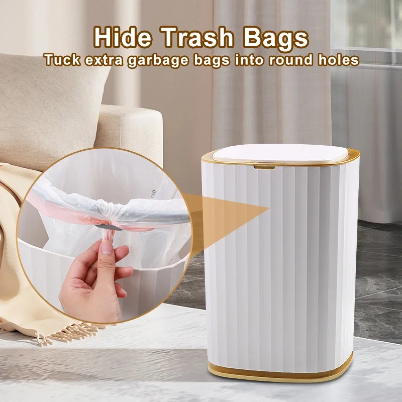 Trash Can 9/12/15L Smart Automatic Induction Kitchen Bathroom