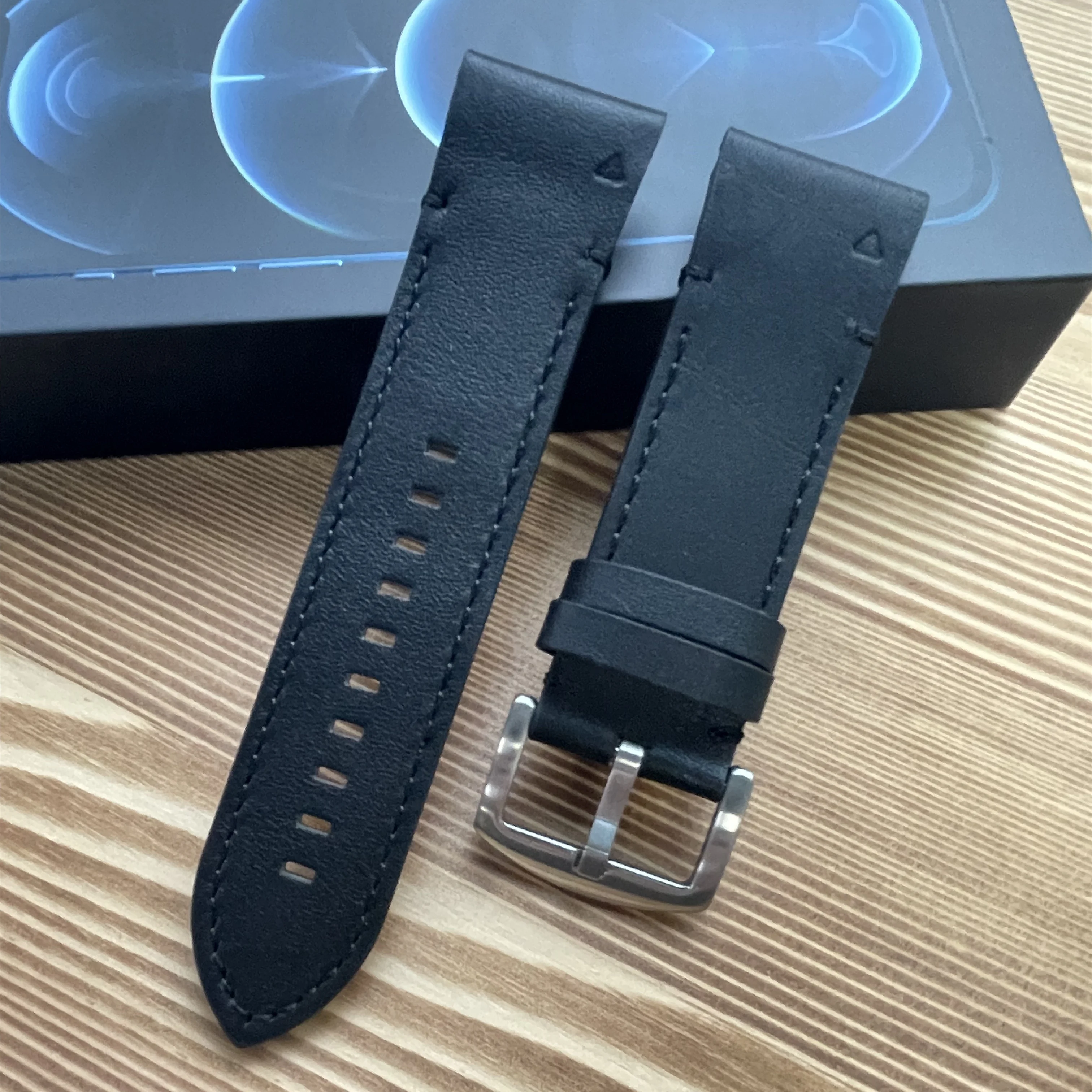 Garmin 22 26mm Leather Easy Fit Strap Belt For Fenix5/5X Plus/6/6X Pro/7/7X Quick Release Instinct Watch Band Tactix Bracelet