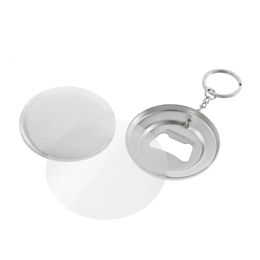 DIY Badge Material for Portable Bottle Opener with Keychain Refrigerator Magnet Making for Button Maker Machine Parts 50pcs 58mm