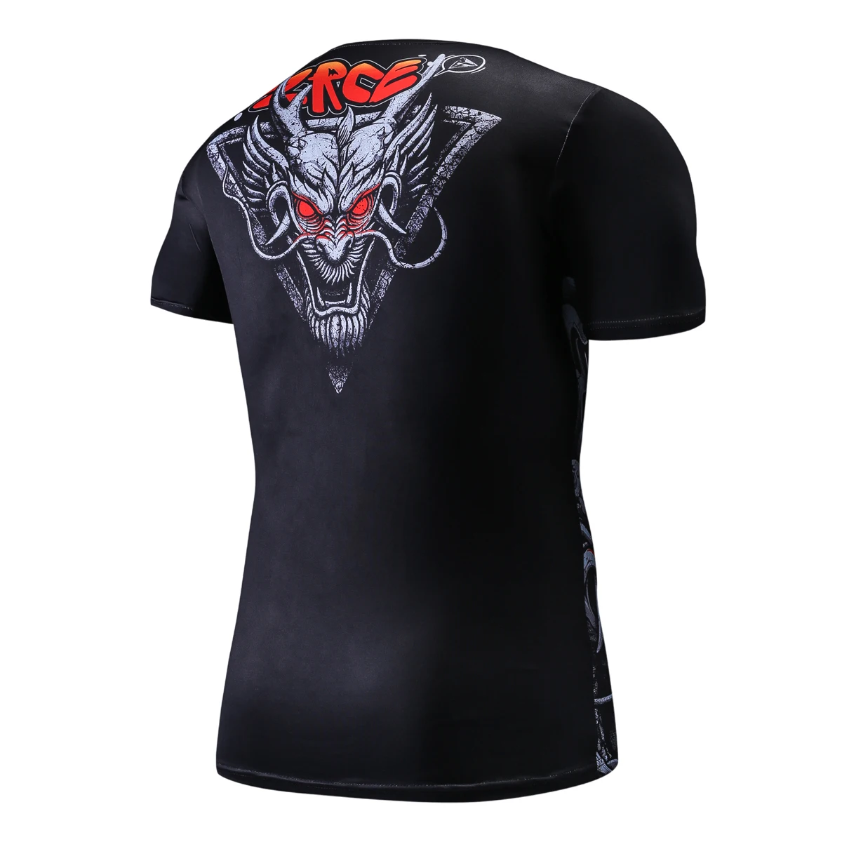 T-shirt sportiva a maniche corte da uomo Camicia a compressione con stampa di cartoni animati Manica corta di alta qualità adatta per gli sport fitness da boxe - immagine 2