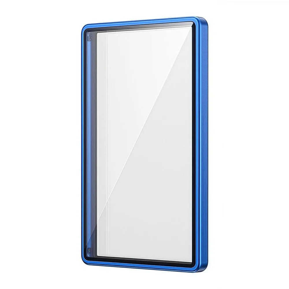 Premium Aluminium Frame Card Protector with UV Protection - Double-Sided Glass, Transparent & Durable