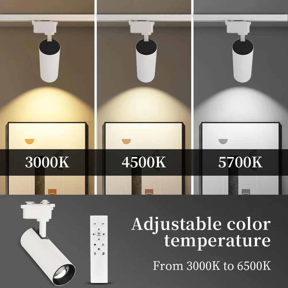 Spot Led Track Lights with Remote Control Adjustable Brightness Spotlight Led Rail Lighting for Living Room Track Ceiling Light 2