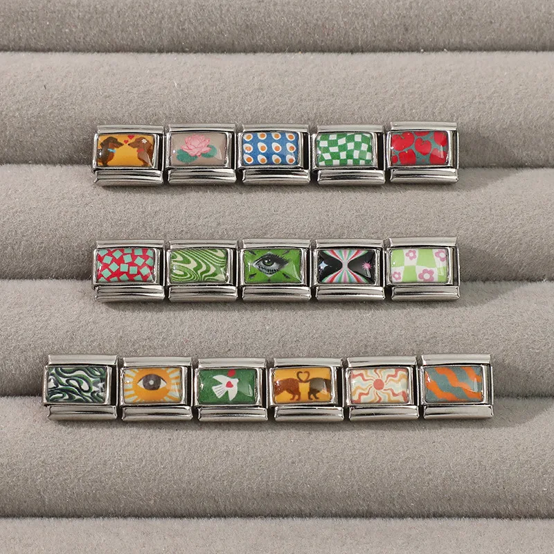Italian Charm Links Fit 9mm Stainless Steel Bracelet