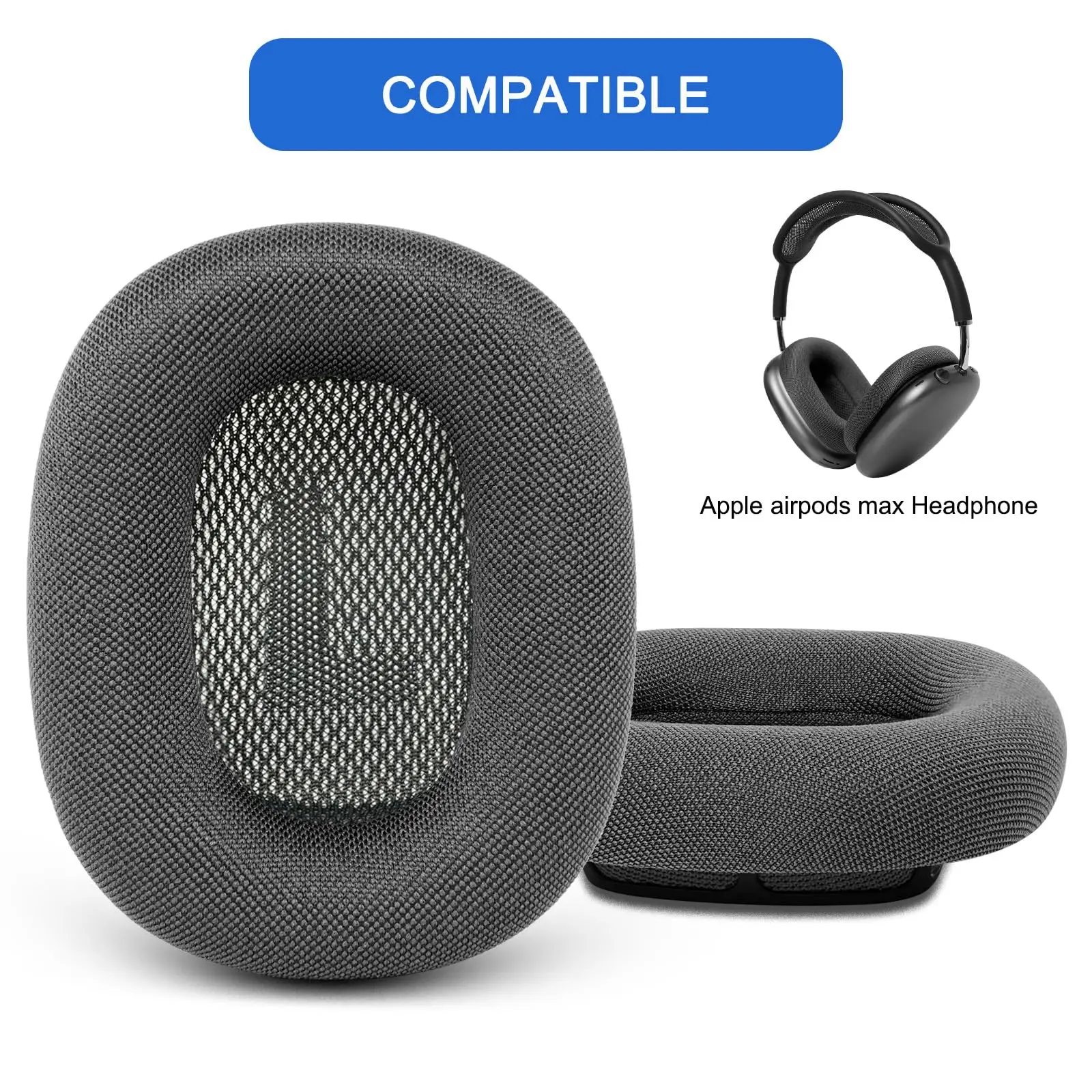 Ear Cushions for Apple AirPods Max Headphones, Mesh Material