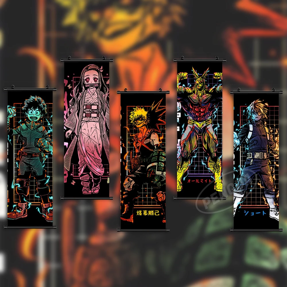 

Wall Art Canvas My Hero Academia Pictures Painting Midoriya Izuku Print Poster Todoroki Shoto Hanging Scrolls Anime Home Decor