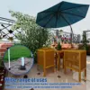 Umbrella Base Parts Plastic Parasol Stand Replacement Parts Umbrella Base Bracket Hole Cover & M8 Screws for Most Umbrella Hole 5
