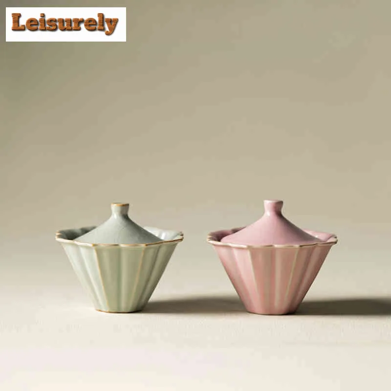 Ru Kiln Petal Douli Quick Guest Cup Home Outdoor Portable Travel One Pot Two Cups Crackle Glaze Ceramic Tea Set