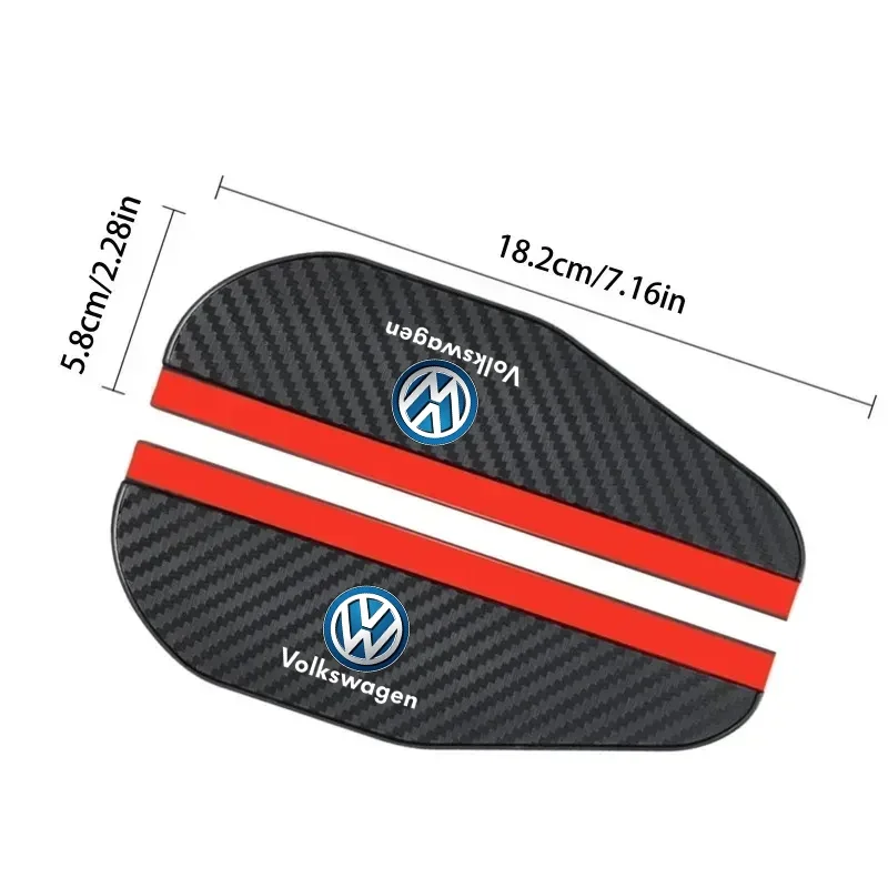 Rearview mirror carbon fiber waterproof passport 2Pcs For Volkswagen Polo Passat B5 B6 B7 T4 T5 Golf 4 5 6 Tiguan Jetta Gol