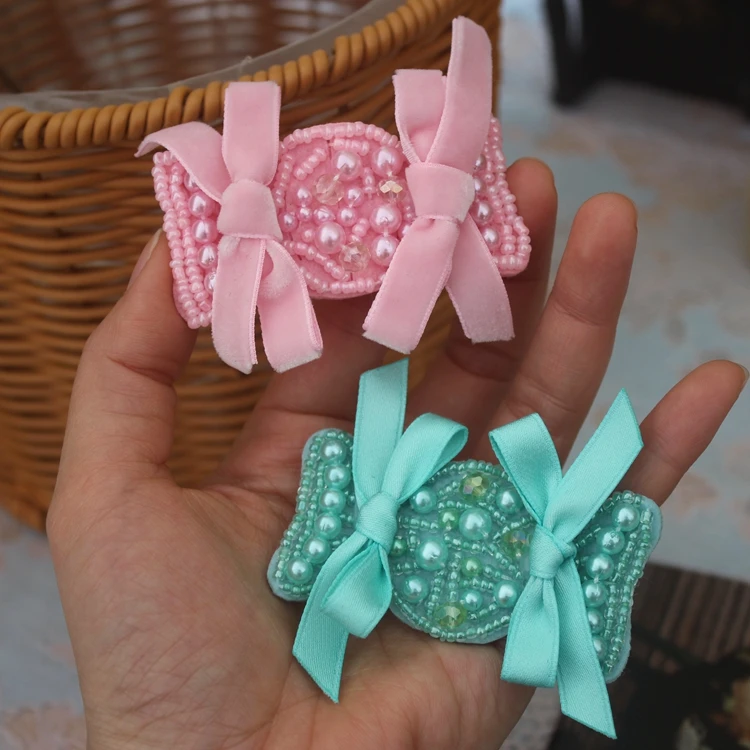 3-8cm 1pcs rehinestones 비즈 스팽글 나비 캔디 버드 패치 applique 스티커 DIY 재료 액세서리