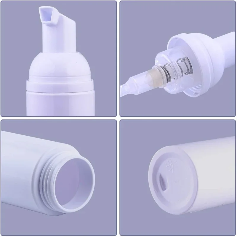 1pc Small Foam Dispenser Plastic Pump Bottles Mini Empty Soap Refillable Bottle for Travel Cleaning Cosmetics Packaging 30/60ml