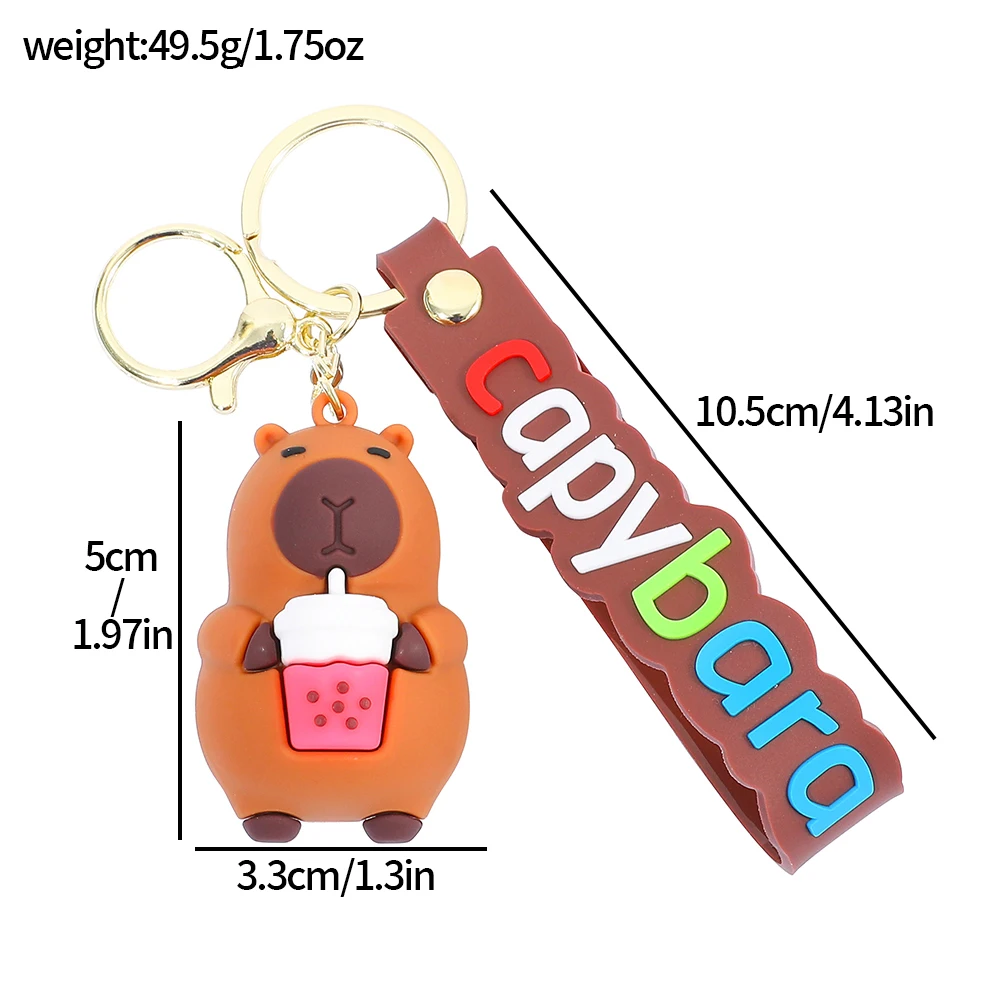Capybara Keychain - Cute Cartoon Charm