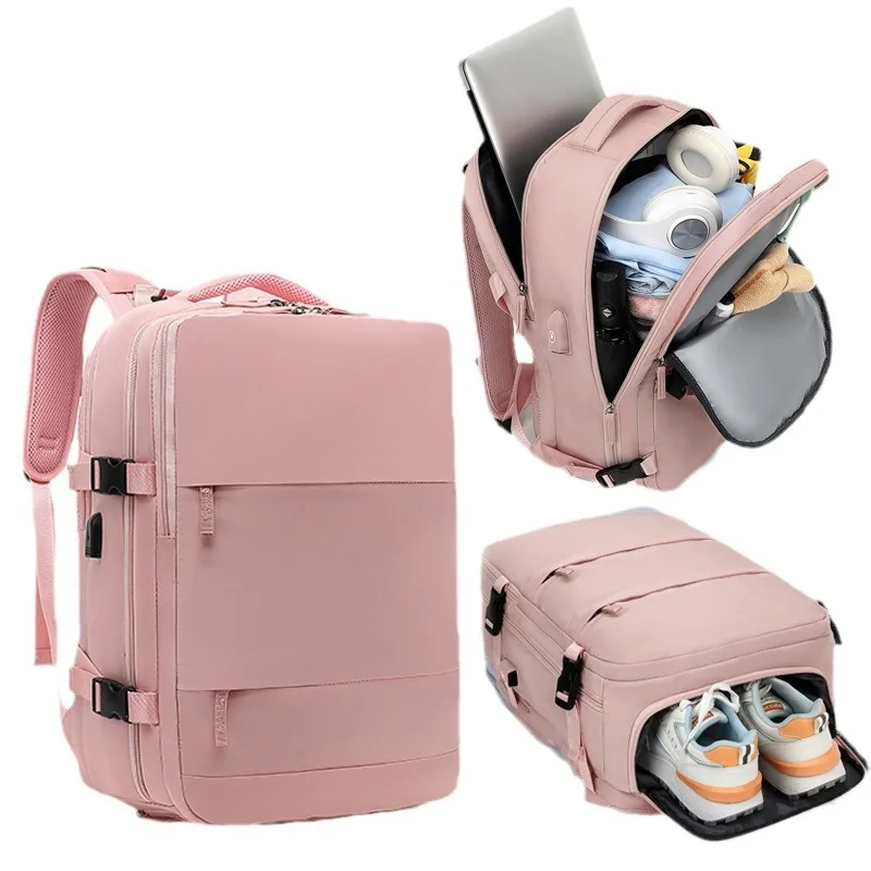 

Large Capacity Multi-Function Women's Travel Backpack Bag Suitcase USB Charging School Bags Woman Luggage Lightweight Bagpacks