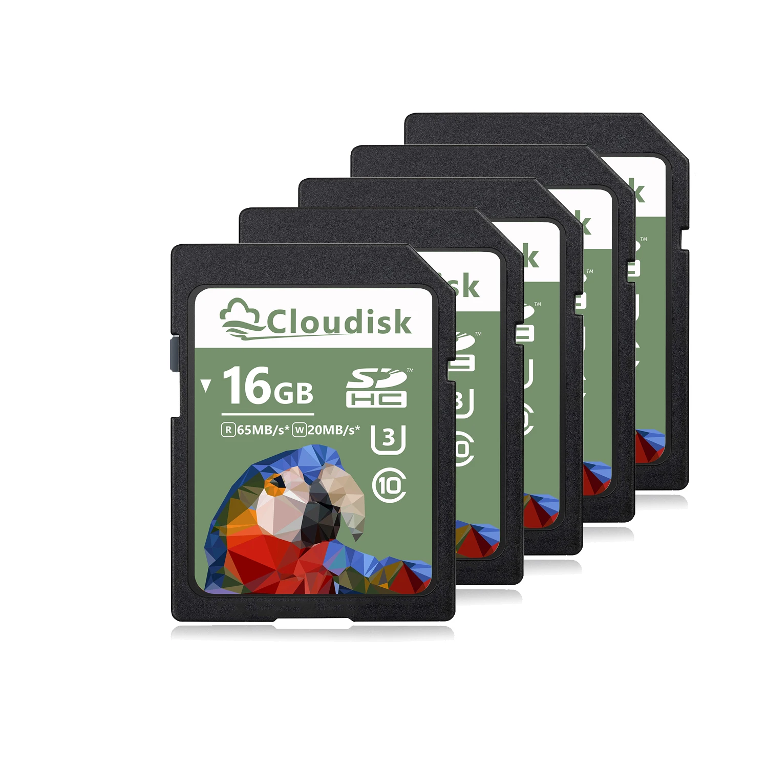 Cloudisk 5pcs SD 카드 128GB 64GB SDXC U3 V30 플래시 메모리 카드 32GB 16GB 8GB 4GB SDHC Class10 카메라 DV SLR 용