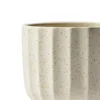 ceramic ribbed vase - cream white 4.5-inch elegant flower pot