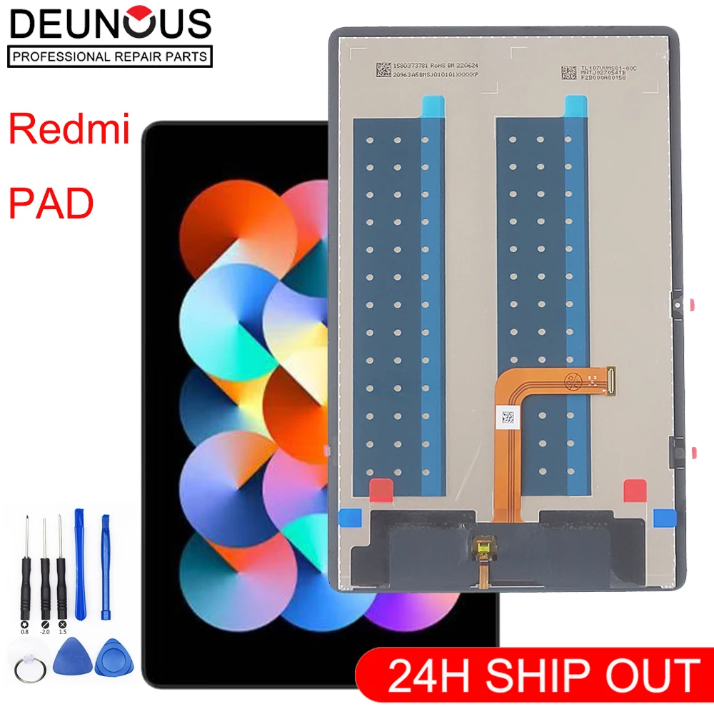 Display Lcd para Xiaomi Redmi Pad Digitador Touch Screen Peças de Reposição 10.6 22081283c