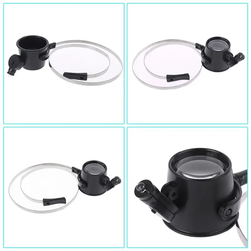 

15X Headband Magnifier with LED Light Illuminated Eye Loupe Jewelers 85WC