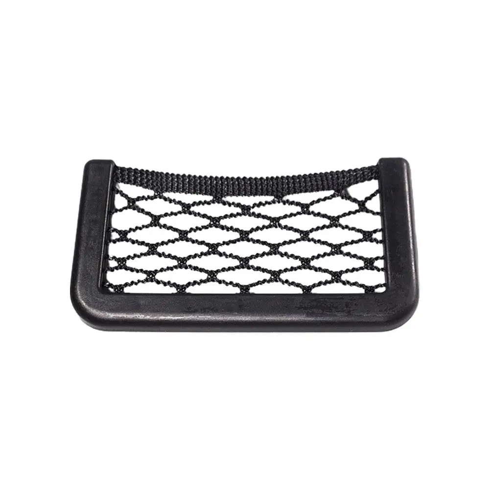 Car Storage Bag Universal Car Seat Side Organizer Mesh Net Pocket Mobile Phone Holder Multi Function Flexible Net