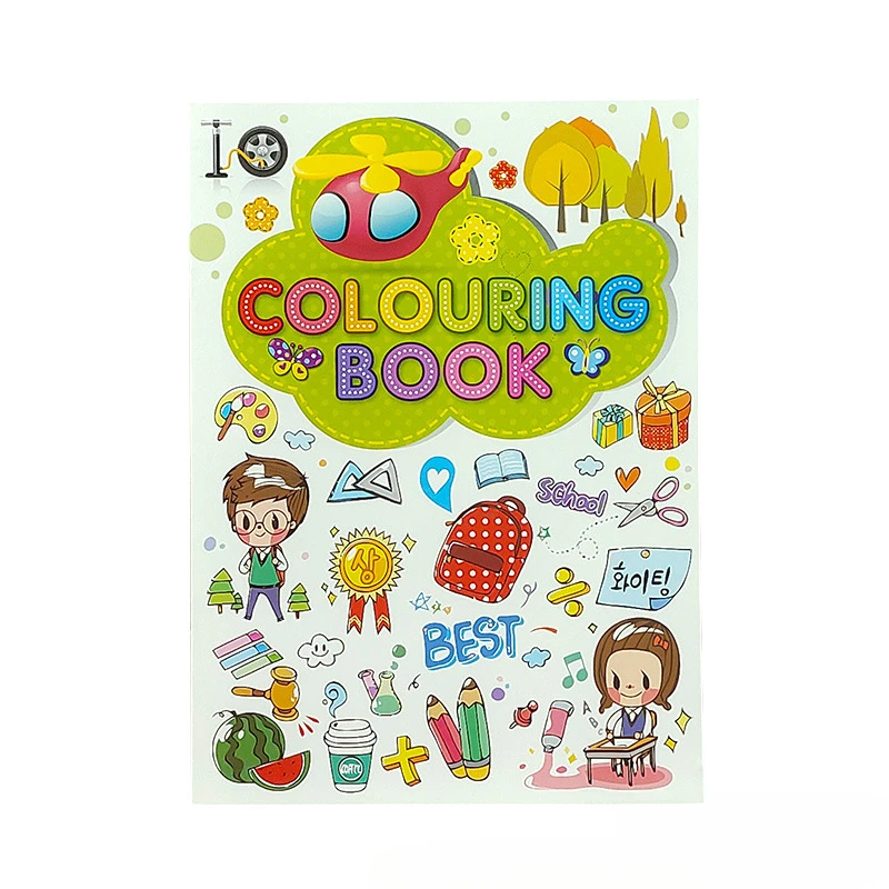 1pc Cartoon Graphic Watercolor Notebook, Cute Drawing Notebook For Kids