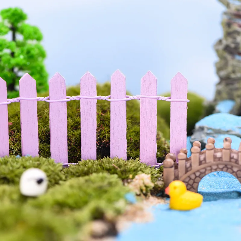 Enchanting Wooden Miniature Picket Fence for Fairy Gardens and DIY Projects