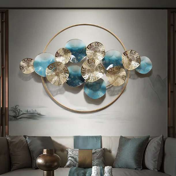 

New Wall Hanging Metal Light Luxury Wall Decoration Bedroom Living Room Background Wall Wrought Iron Pendant Decoration