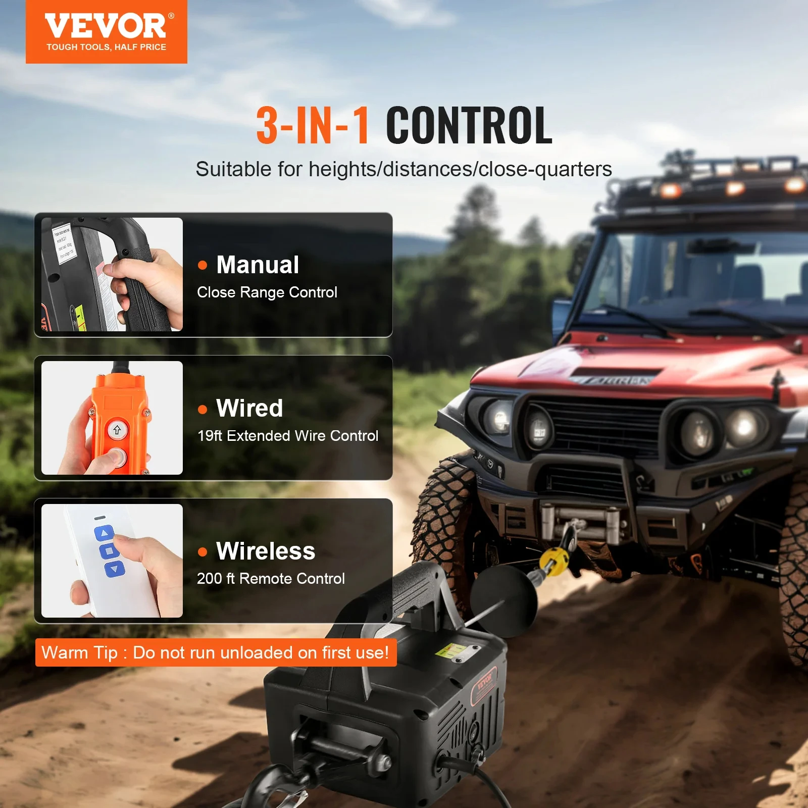 1100lbs 1500W Electric Hoist Winch 3-in-1 Portable Power Winch Crane with Wireless Remote Control for Overload Protection electric hoist