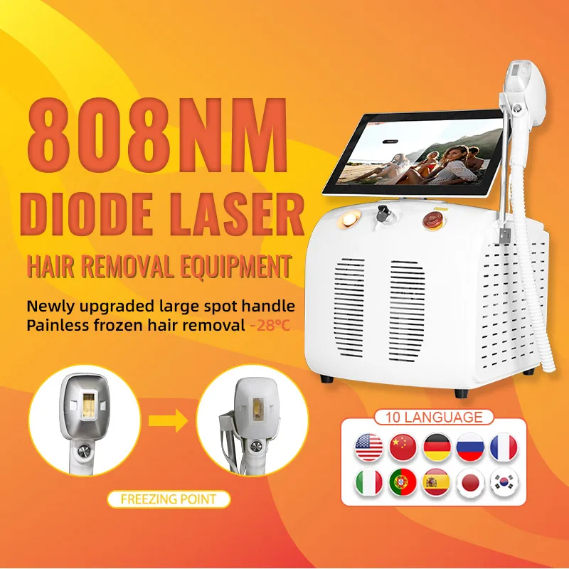 

Best 3000W 808nm Diode Laser Hair Removal Machine Ice Platinum 755 808 1064 Hair Removal Laser Permanent REMOVE HAIR LASER