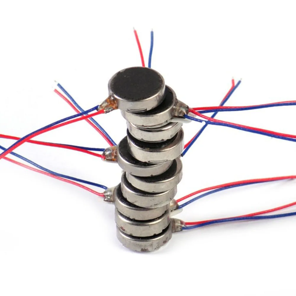 

10PCS DC3-5V Micro DC Vibration Motor 1020/1027/1030/1034 For Phone Coin Flat Motor