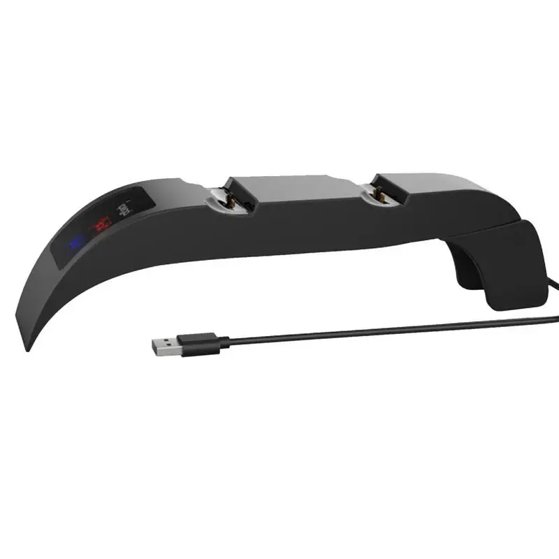 Per Ps5 Controller Charger Led Light Dual Fast Charging Cradle Dock Station Per Playstation 5 Gamepad Joystick Joypad