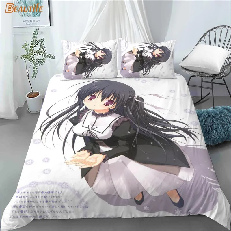 

3D Print Mayo Chiki! Anime Bedding Set Duvet Cover Bedclothes 180X200CM 180X220CM Comforter Cover With Pillowcase For Kid Home