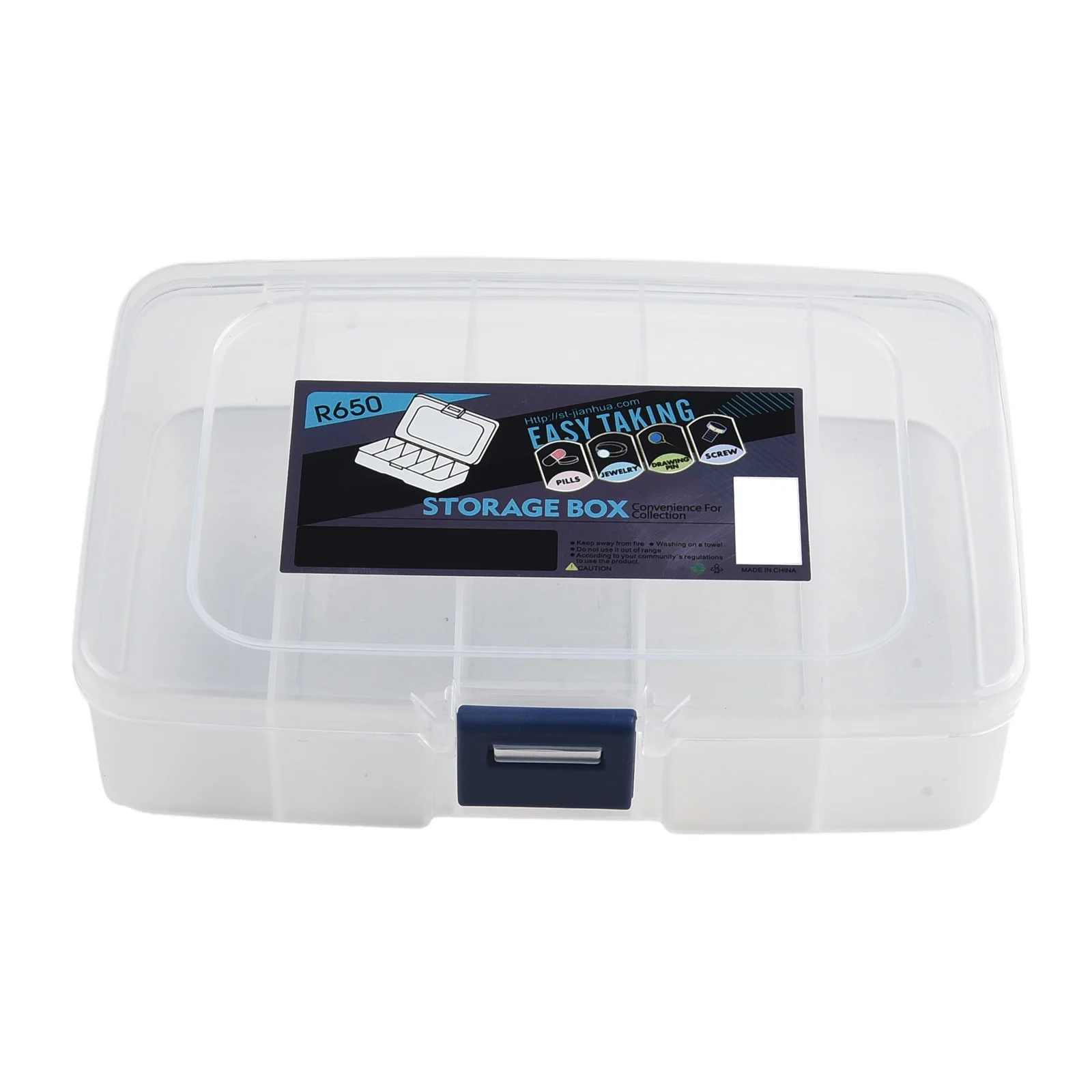 Tool storage box 1PC Plastic 14.3*9*3.5 Cm 5-Grid Transparent