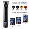 USB Electric LCD Hair Clipper Trimmer All In One Head Rechargeable Hair Clipper Oil Head Hair Carving Hairstyle Razor For Man 5