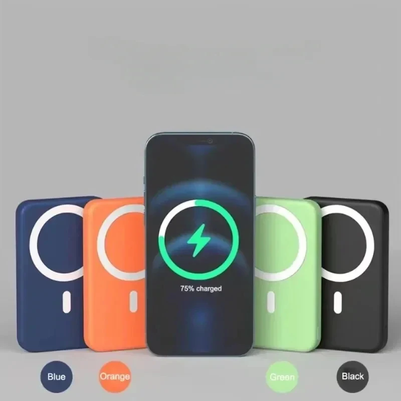 Original 1:1 Macsafe 10000mAh Power Bank Magnetic Powerbank With Charging Window Wireless Battery Portable For iPhone 15 USB-C