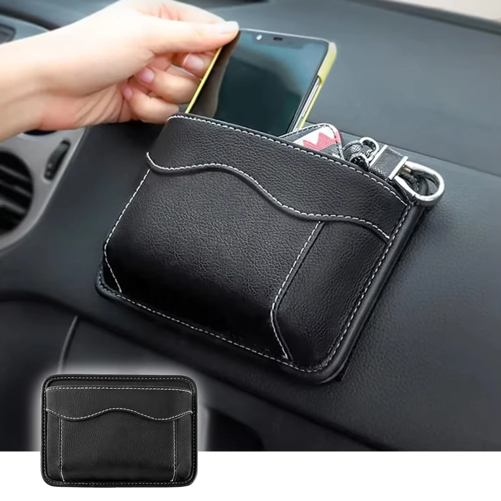 Multifunktionale Auto-Organizer-Taschen, Auto-Aufbewahrungsbox, Sammeltasche für Karten, Telefon, Schlüssel, Klebetasche, Innenzubehör