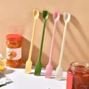 1/4Pcs Cosmetic Bottle Silicone Mini Scraper Baking Double End Two In One Spatula Jam Bottle Scraper Spoon Set