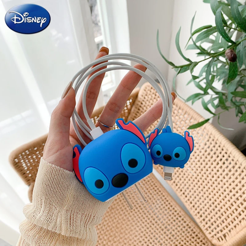 

Disney Stitch Cable Protector Usb Line Earphone Cable Protector Charger Cartoon Mickey Bite Data Line Protectors Cable Organizer