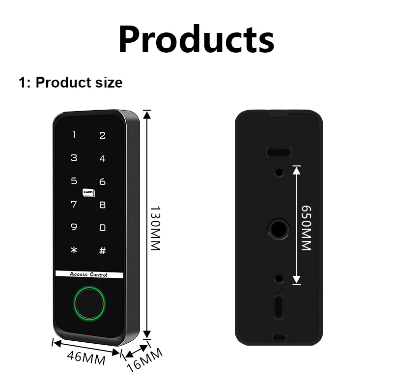 Smart Wi-Fi Fingerprint Door Lock Keypad - Tuya Waterproof RFID Card Reader Acce