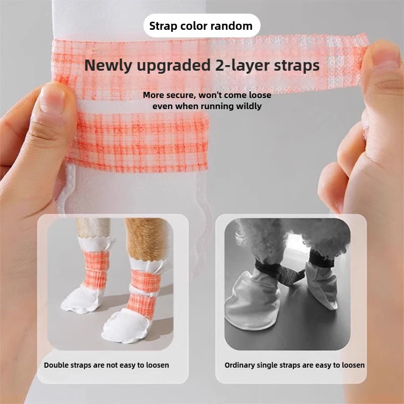 20PC Lot Pet Disposable Paw Shoes Waterproof Non-woven Fabric Dog Anti-Dirt Shoe Covers Outdoor Dog Walking Small Dog Socks