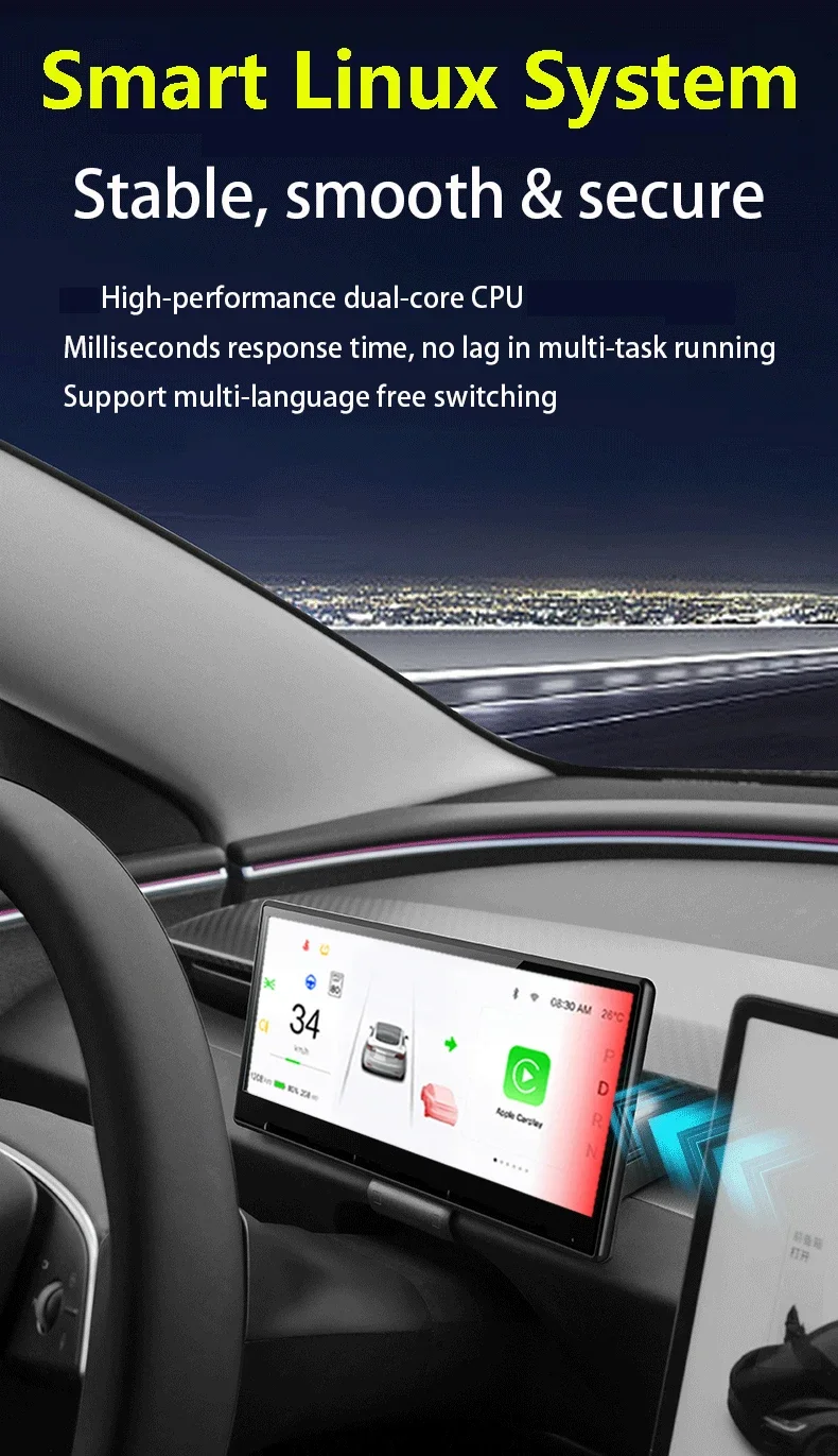 For Tesla Model 3 Highland&Y Juniper 8.9'' Smart Dahsboard Wireless Carplay Scre