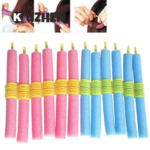 Soft Hair Curler Roller Curl Hair Bendy Rollers DIY Magic Curlers Tool Styling Rollers Sponge Curling 12PCS hair styling tool,hair curling tools