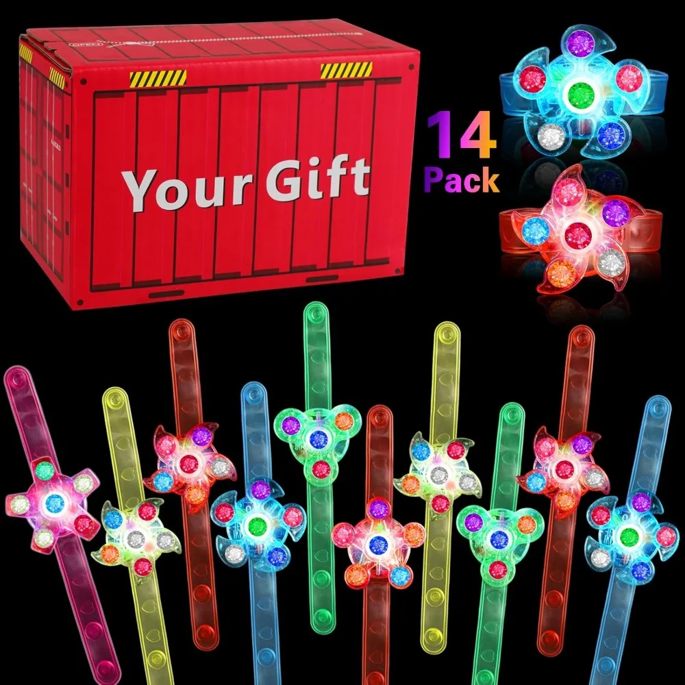 

Glow Party Supplies，14 piece set of LED luminous bracelet fingertip gyroscope, party birthday gift gift Glow Party Supplies