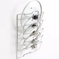 1Pcs Kitchen Accessories Stainless Steel Pot Lid Shelf Kitchen Organizer Pan Cover Lid Rack Stand Holder Dish Rack 2