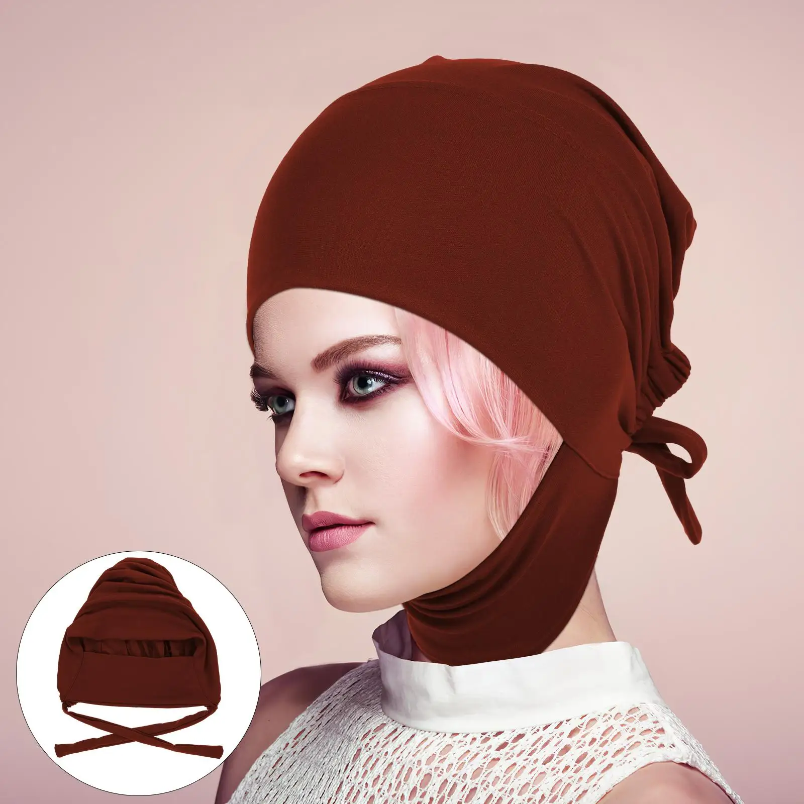 ��ũ ��ũ ��Ʈ��ġ Hijab ���� �̽��� ���������� ��ũ Ǯ �� ��� ĸ ������ �ε巯�� ź�� ���ڸ� ���� ���� T ����