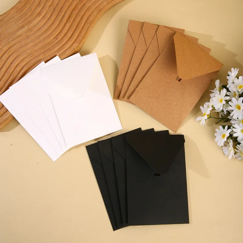 50pcs/lot 16x11cm Envelope 150g Kraft Paper Postcards for Wedding Invitation Vertical Envelopes Business Supplies Stationery