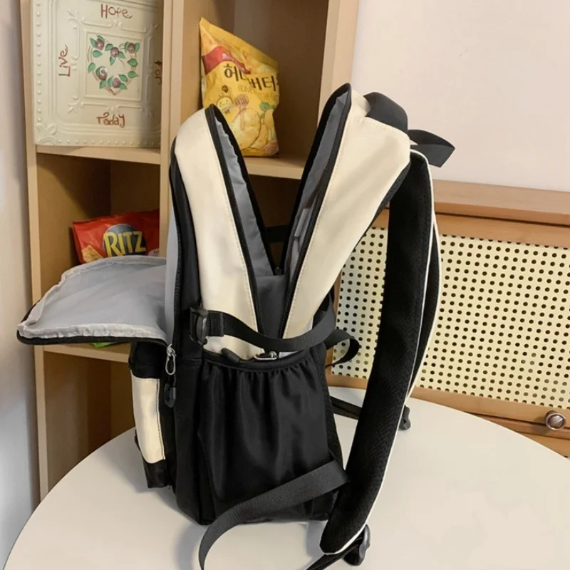 Solid Color Cutie Backpack,Nylon Cartoon Animal Panda Schoolbag,Students Laptop Bag,Breathable and Waterproof Storage Rucksack