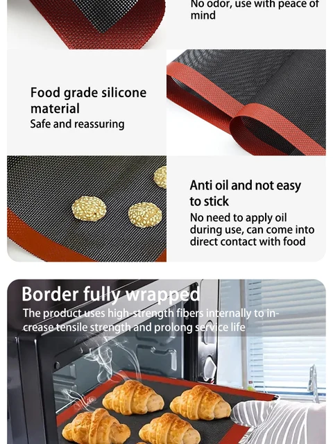 Set 3 Tappetini Silicone Per Cucina 30x40 Cm - Antiaderenti, Per Impasto, Pizza E Pane - Foto 12