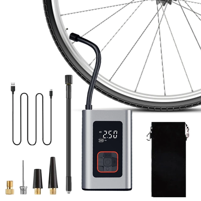 Mini compresseur d'air Portable pour vélo, gonfleur avec lumière, chargeur  USB - AliExpress