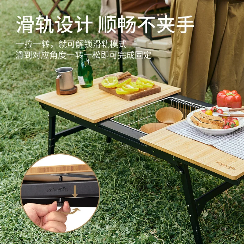 BLACKDEER Camping Folding Aluminum Alloy IGT Table Multifunctional Portable  BBQ Grill Wood Table Outdoor Picnic Fishing - AliExpress